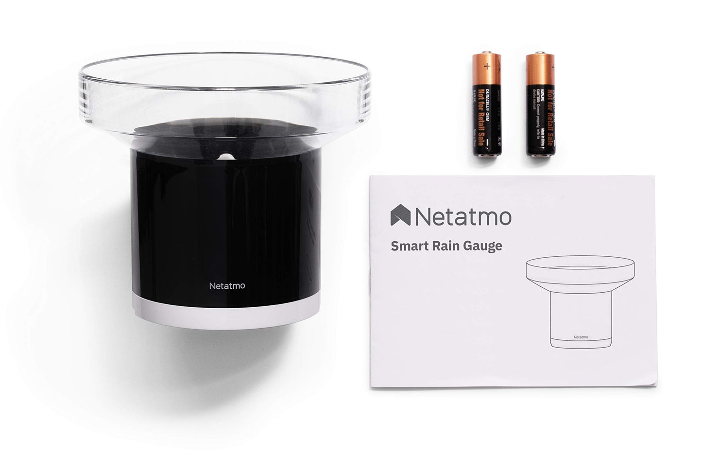 Netatmo Rain Gauge for Netatmo Weather Station, NRG01-WW, Black