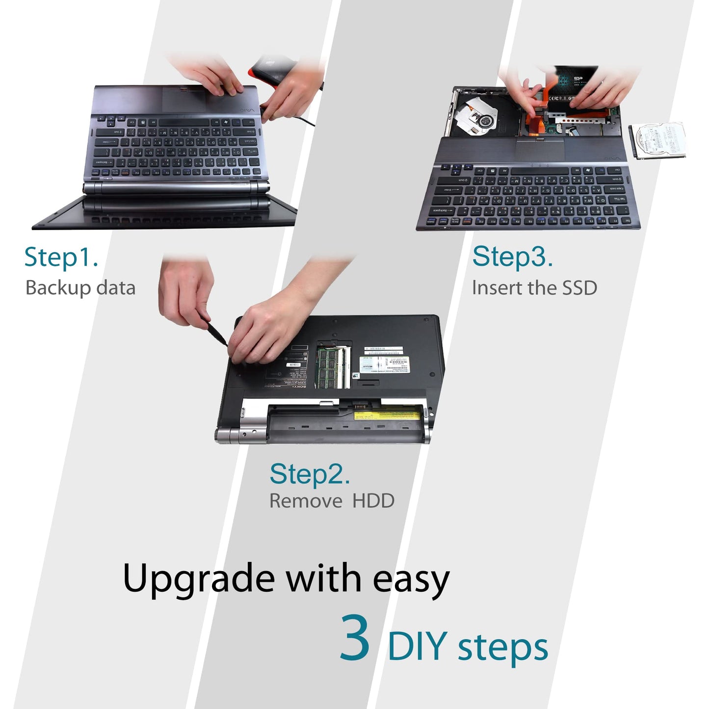 Silicon Power SSD 512GB 3D NAND A55 SLC Cache Performance Boost 2.5 inch SATA III 7mm (0.28") Internal Solid State Drive