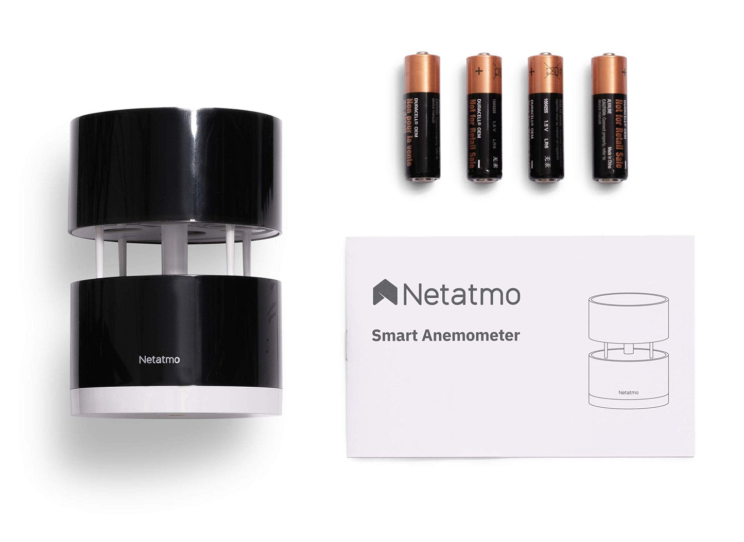 Netatmo Wireless Anemometer with wind speed and direction sensor – Wind Gauge for Netatmo Weather Station, NWA01-WW, black