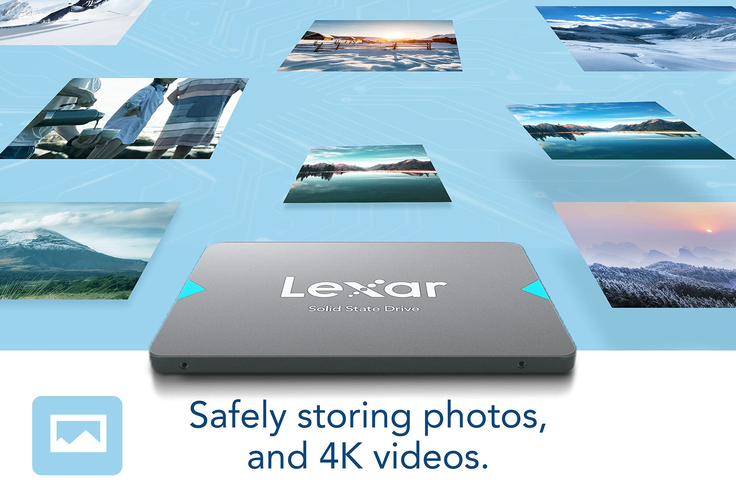 Lexar NQ100 2.5” SATA III (6Gb/s) 240GB SSD, Up to 550MB/s Read Solid State Drive, Internal SSD for Laptop, Desktop Computer/PC (LNQ100X240G-RNNNG)