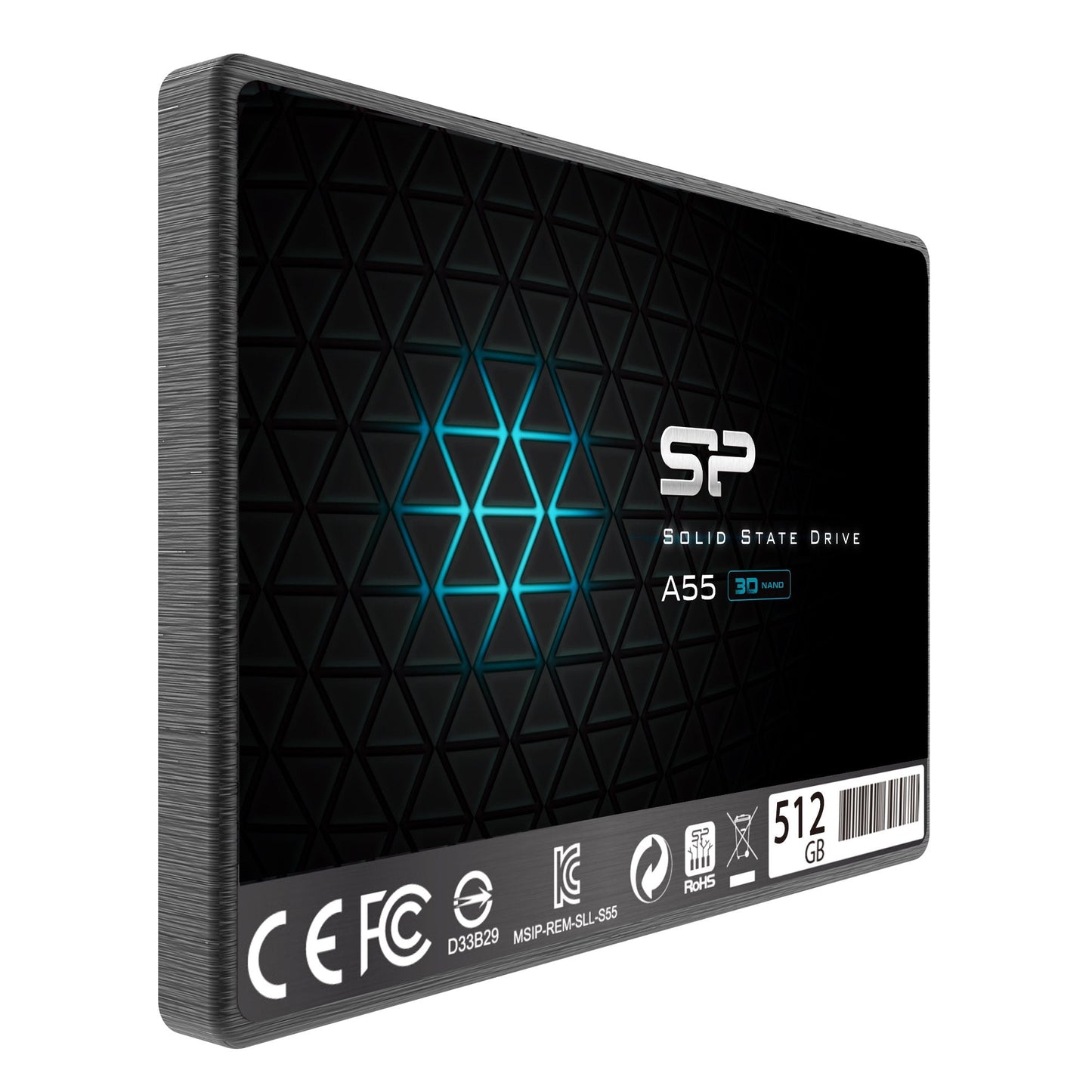 Silicon Power SSD 512GB 3D NAND A55 SLC Cache Performance Boost 2.5 inch SATA III 7mm (0.28") Internal Solid State Drive