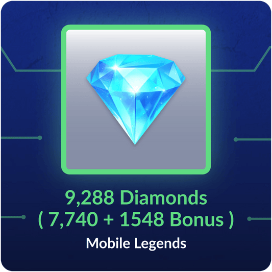 9288 Diamonds ( 7740 + 1548 Bonus ) - Mobile Legends Global - exc ID, MY, PH, RU, SG-LK