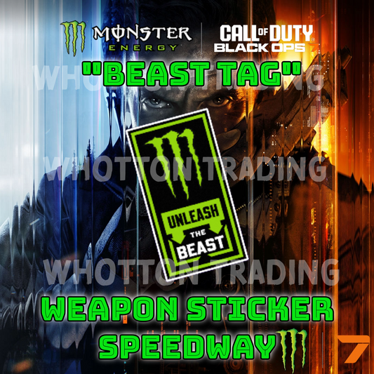 Call of Duty: Black Ops 7 – “Beast Tag” Weapon Sticker | 7-Eleven Speedway Promo
