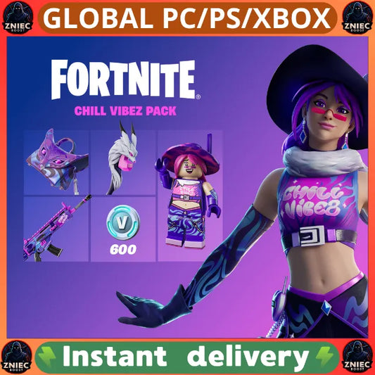 Fortnite Chill Vibez Pack - Reverie Outfit + LEGO Style, Dreamzy Handbag Back Bling, Reverie's Dreamstaff Pickaxe, Reverie Rave Wrap & 600 V-Bucks - Global Digital Code - PC/PS/Xbox