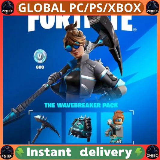 Fortnite The Wavebreaker Pack - Wavebreaker Outfit + LEGO Style, Dry Bag Back Bling, Swell Striker Pickaxe & 600 V-Bucks - Global Digital Code - PC/PS/Xbox