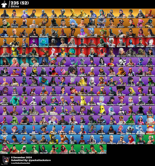 Fortnite Account - 235 Skins | Black Knight, Galaxy, Sparkle Specialist, Havoc