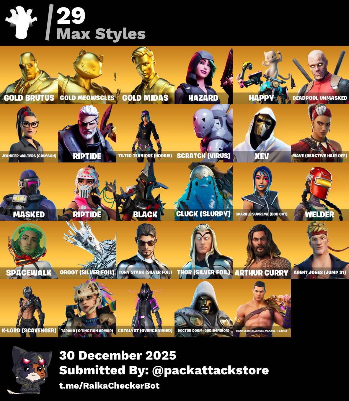 Fortnite Account - 103 Skins | OG STW, Predator, Trilogy, Rogue Agent, Point Patroller