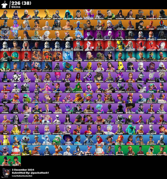 Fortnite Account - 226 Skins | Galaxy Scout, Kratos, Surf Strider, Glow