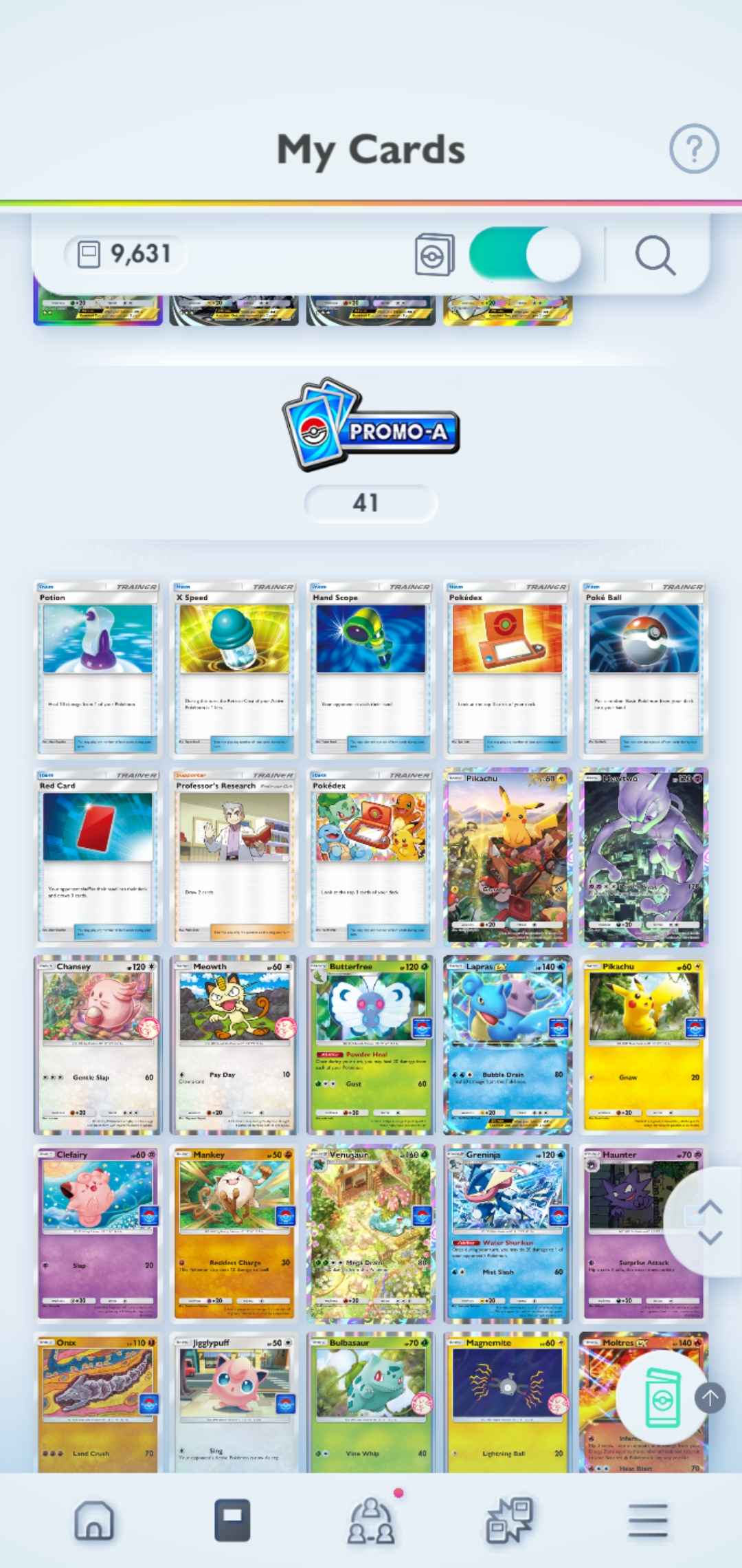 Pokémon TCG Pocket: LvL. 50 | 10,000+ Cards | 7 Crown Cards + 23 Immersive Cards | Charizard, 2x Pikachu, Mewtwo, 2 x Mew, & Palkia Crown EX
