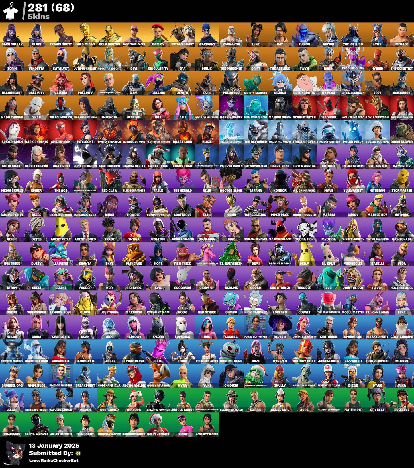 Fortnite Account - Dark Skully, OG STW, Travis Scott, Glow, 80 Max Styles