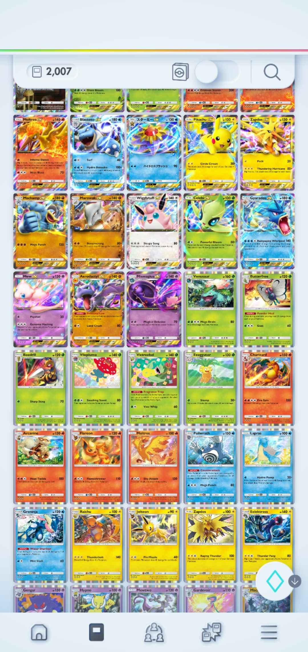 Pokémon TCG Pocket: LvL. 32 | 2000+ Cards | 2 Crowns Cards + 10 Immersive Cards | Dialga & Charizard Crown EX | Charizard, Pikachu, Mew, Celebi, Palkia Immersive