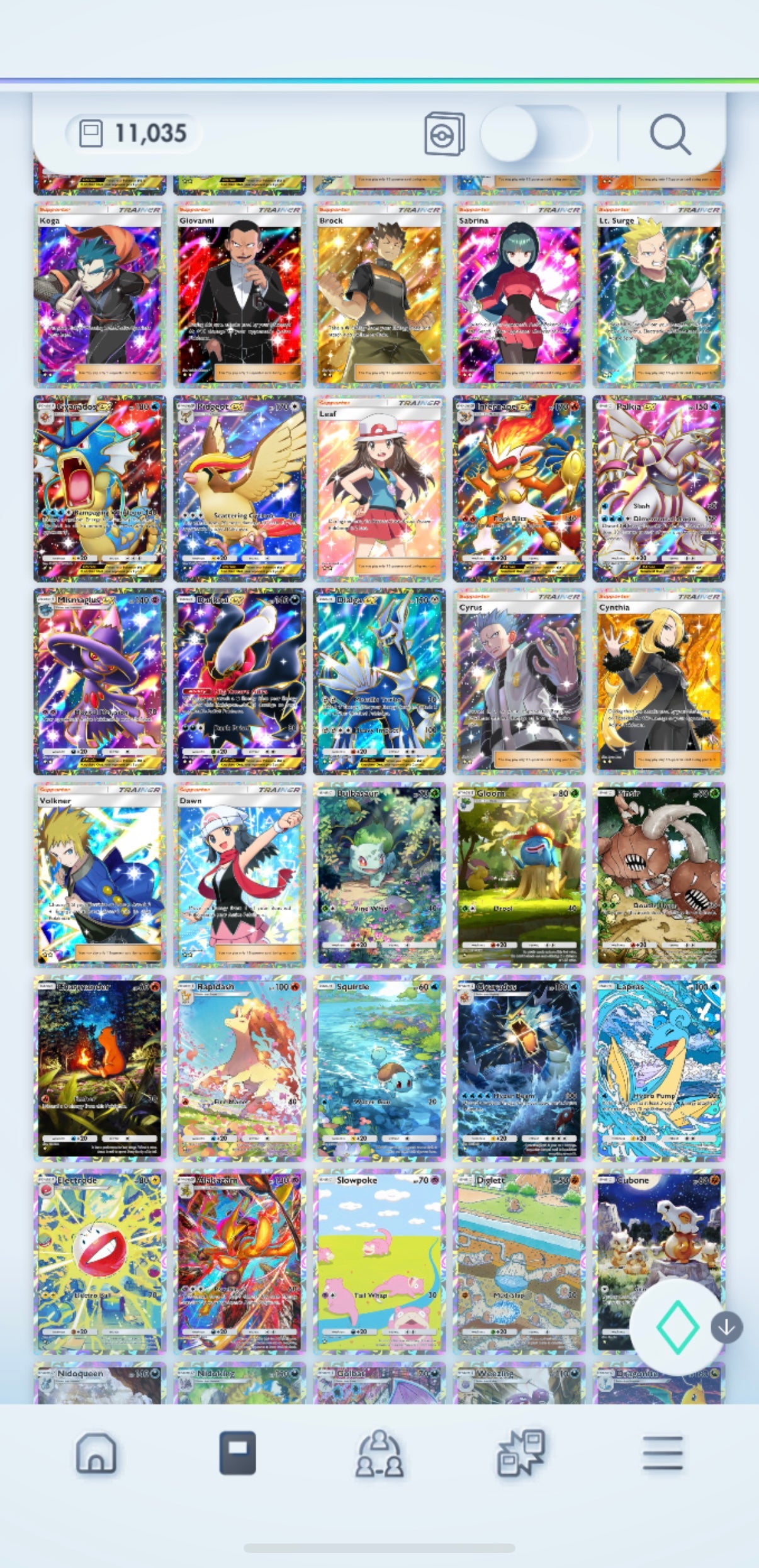 Pokémon TCG Pocket: LvL. 50 | 11,000+ Cards | 7 Crown Cards + 29 Immersive Cards | Darkrai EX, Gyarados EX, Celebi EX