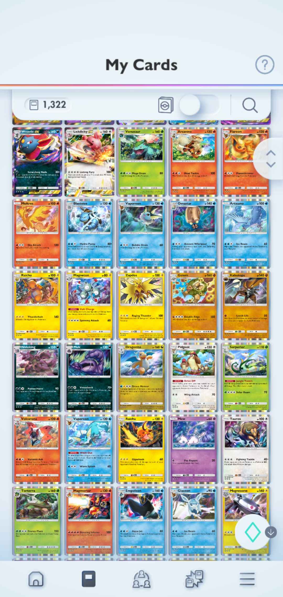 Pokémon TCG Pocket: Lvl. 23 | 1300+ Cards | 3 Crown Cards + 4 Immersive Cards | Mew and 2 x Dialga Crown EX | Charizard and Palkia Immersive EX | 2 x Darkrai EX