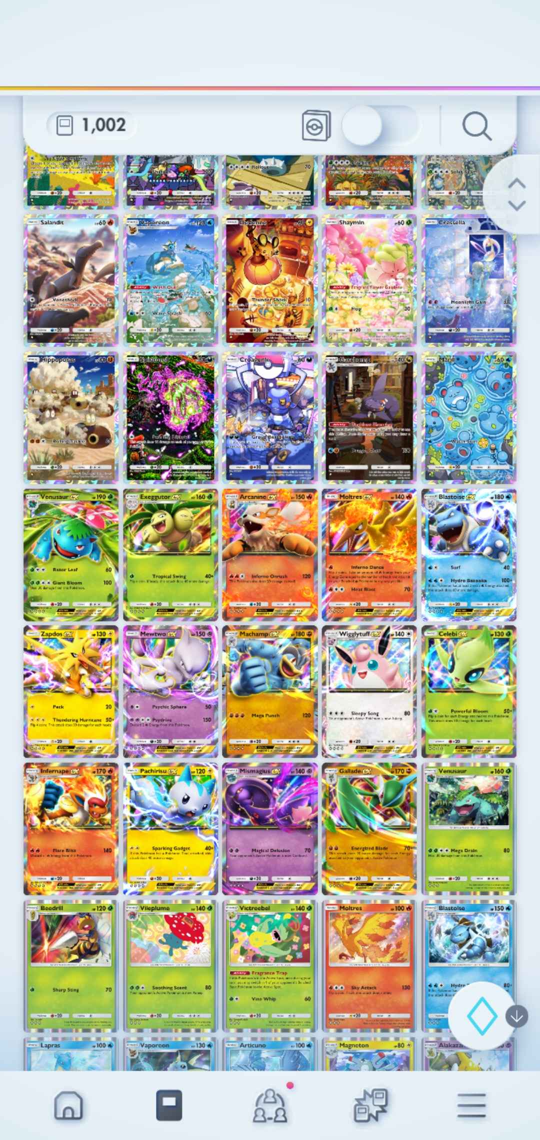 Pokémon TCG Pocket: LvL. 16 | 1000+ Cards | 2 Crown Cards | Mew EX & Mewtwo EX Crown | Metwo and Palkia Immersive EX | 2 x Darkrai EX