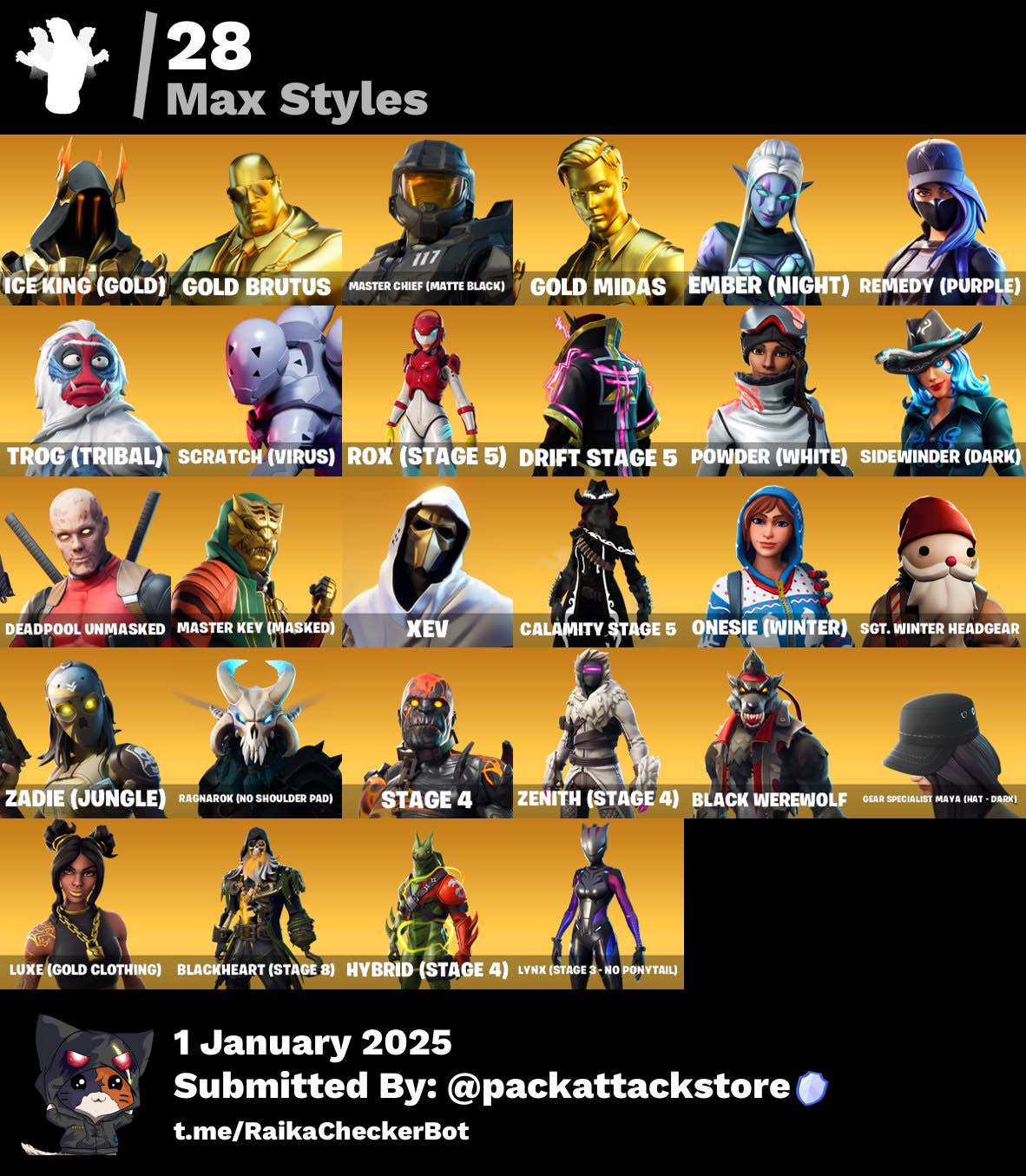 Fortnite Account - 86 Skins | Galaxy, OG STW, Master Chief, Sentinel, The Joker, Minato Hakaru