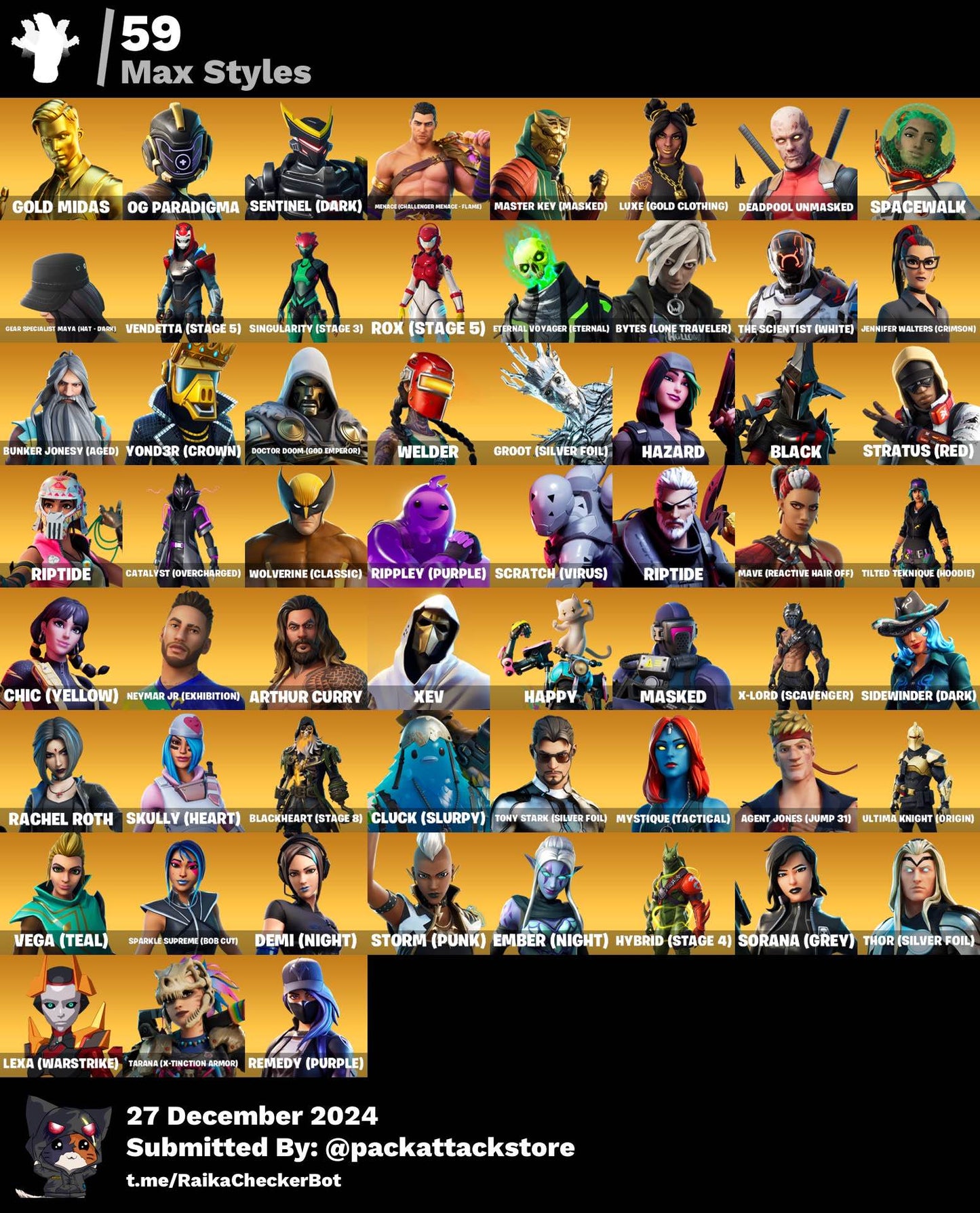 Fortnite Account - 123 skins | IKONIK, OG STW, John Wick, Psycho Bandit