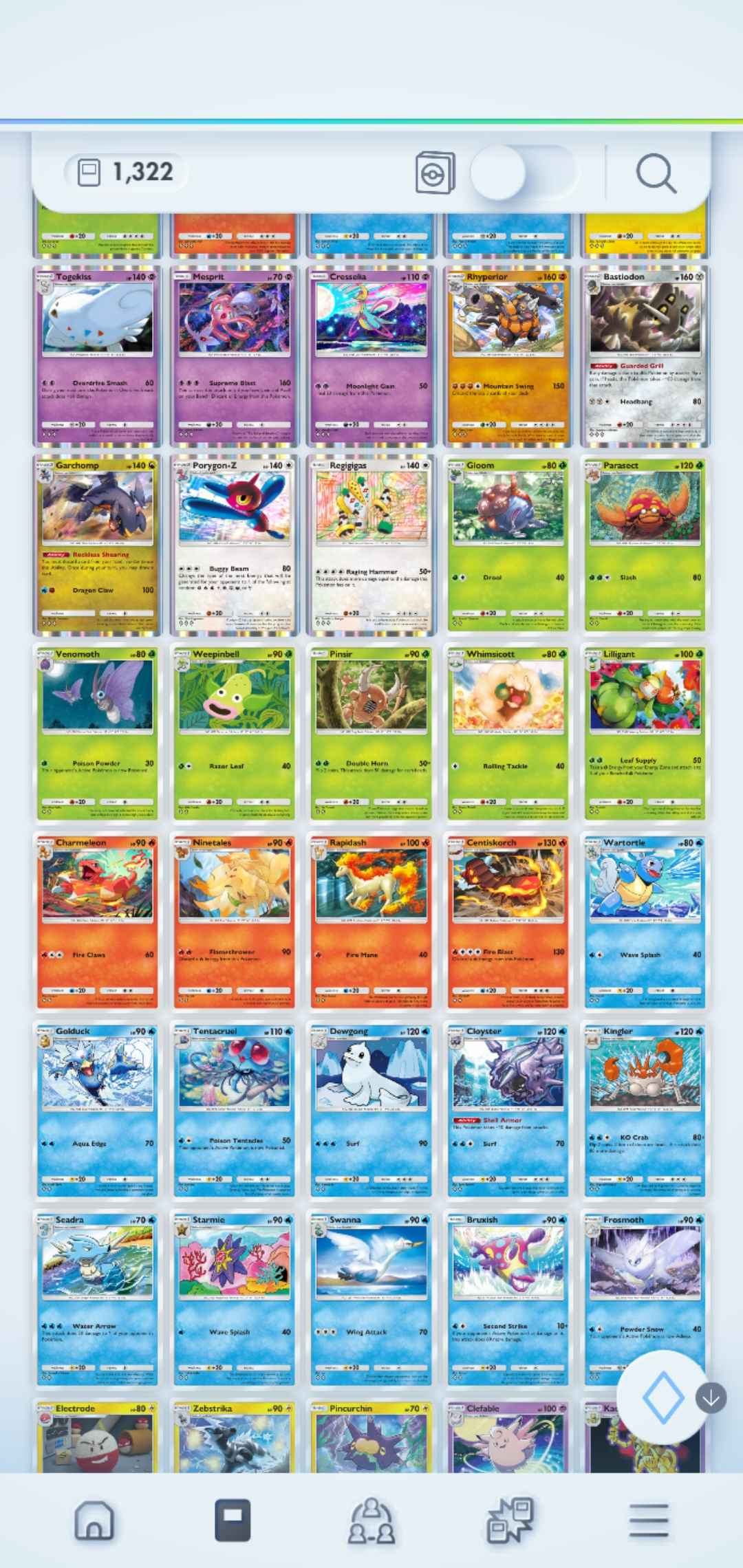 Pokémon TCG Pocket: Lvl. 23 | 1300+ Cards | 3 Crown Cards + 4 Immersive Cards | Mew and 2 x Dialga Crown EX | Charizard and Palkia Immersive EX | 2 x Darkrai EX