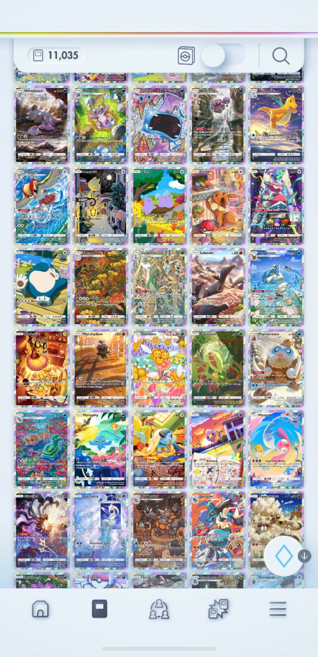 Pokémon TCG Pocket: LvL. 50 | 11,000+ Cards | 7 Crown Cards + 29 Immersive Cards | Darkrai EX, Gyarados EX, Celebi EX
