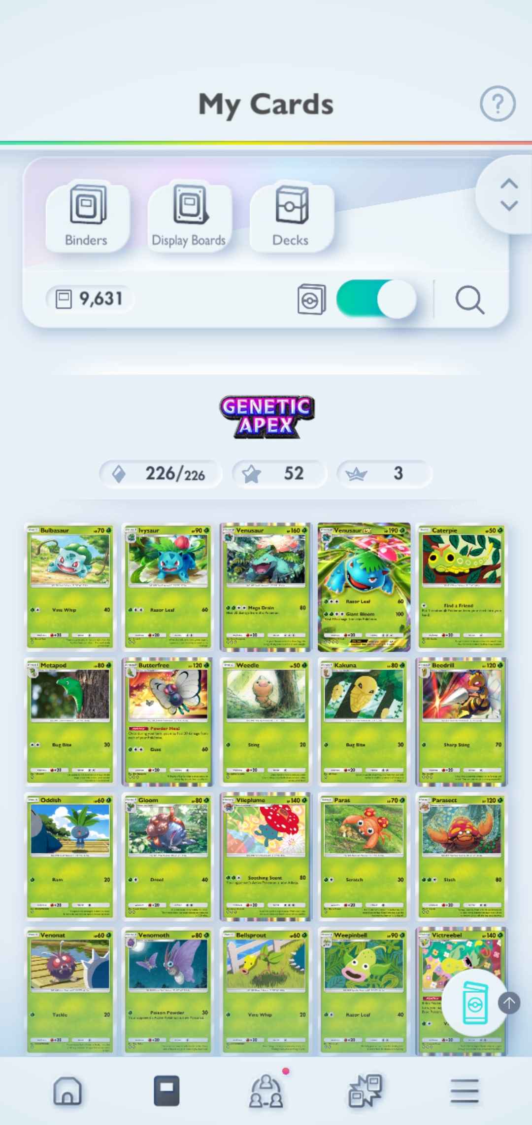 Pokémon TCG Pocket: LvL. 50 | 10,000+ Cards | 7 Crown Cards + 23 Immersive Cards | Charizard, 2x Pikachu, Mewtwo, 2 x Mew, & Palkia Crown EX