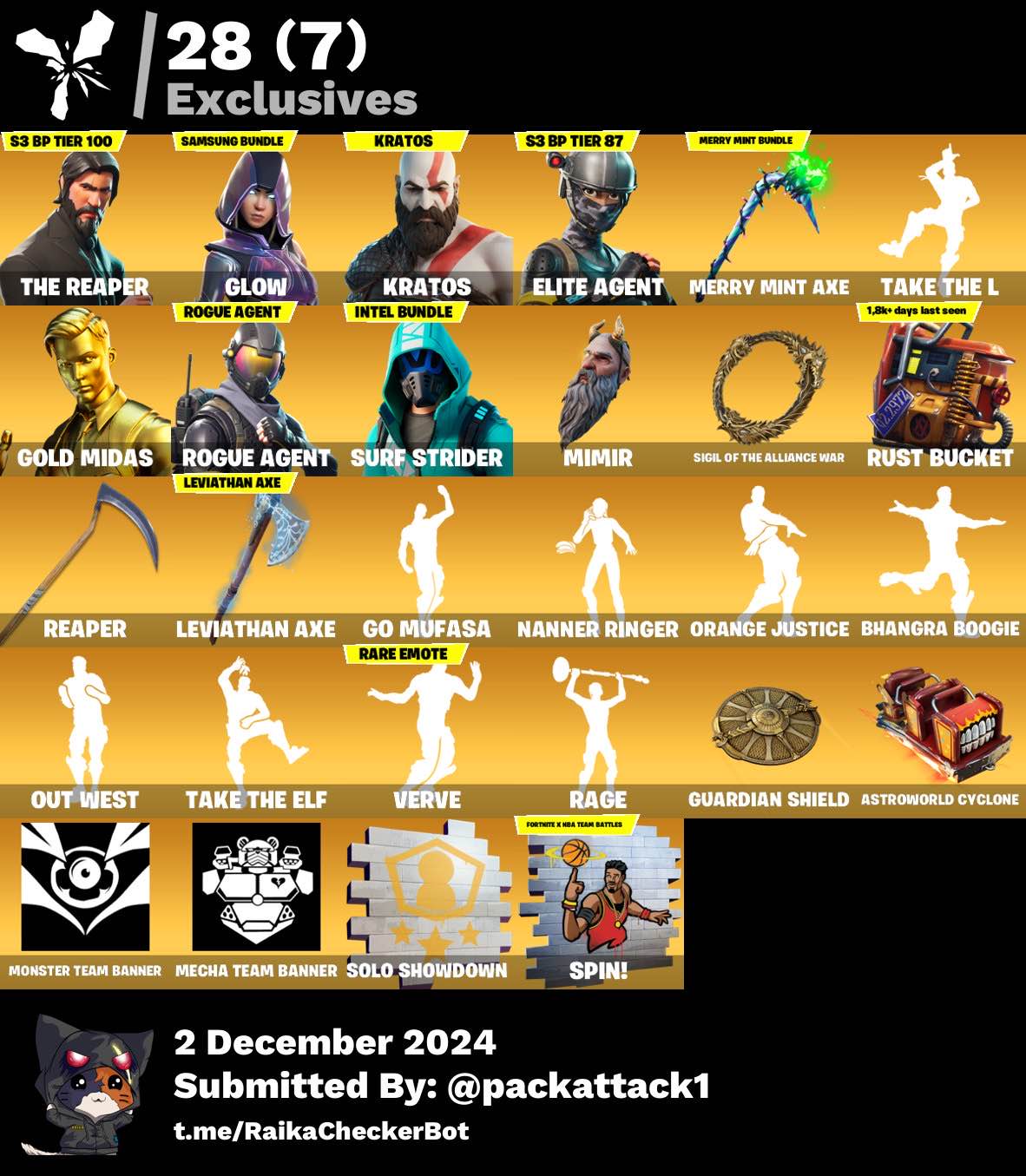 Fortnite Account - 226 Skins | Galaxy Scout, Kratos, Surf Strider, Glow