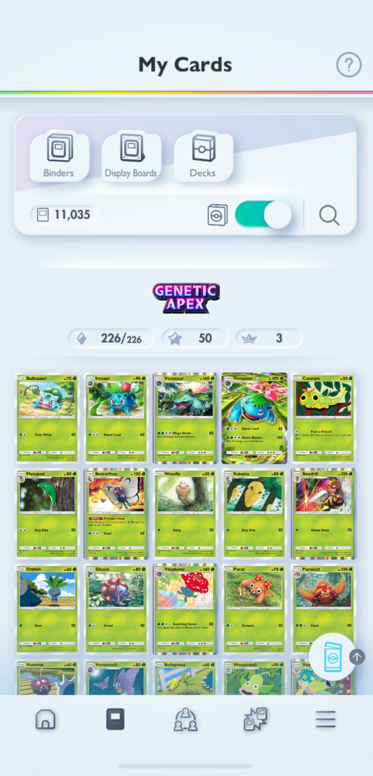 Pokémon TCG Pocket: LvL. 50 | 11,000+ Cards | 7 Crown Cards + 29 Immersive Cards | Darkrai EX, Gyarados EX, Celebi EX