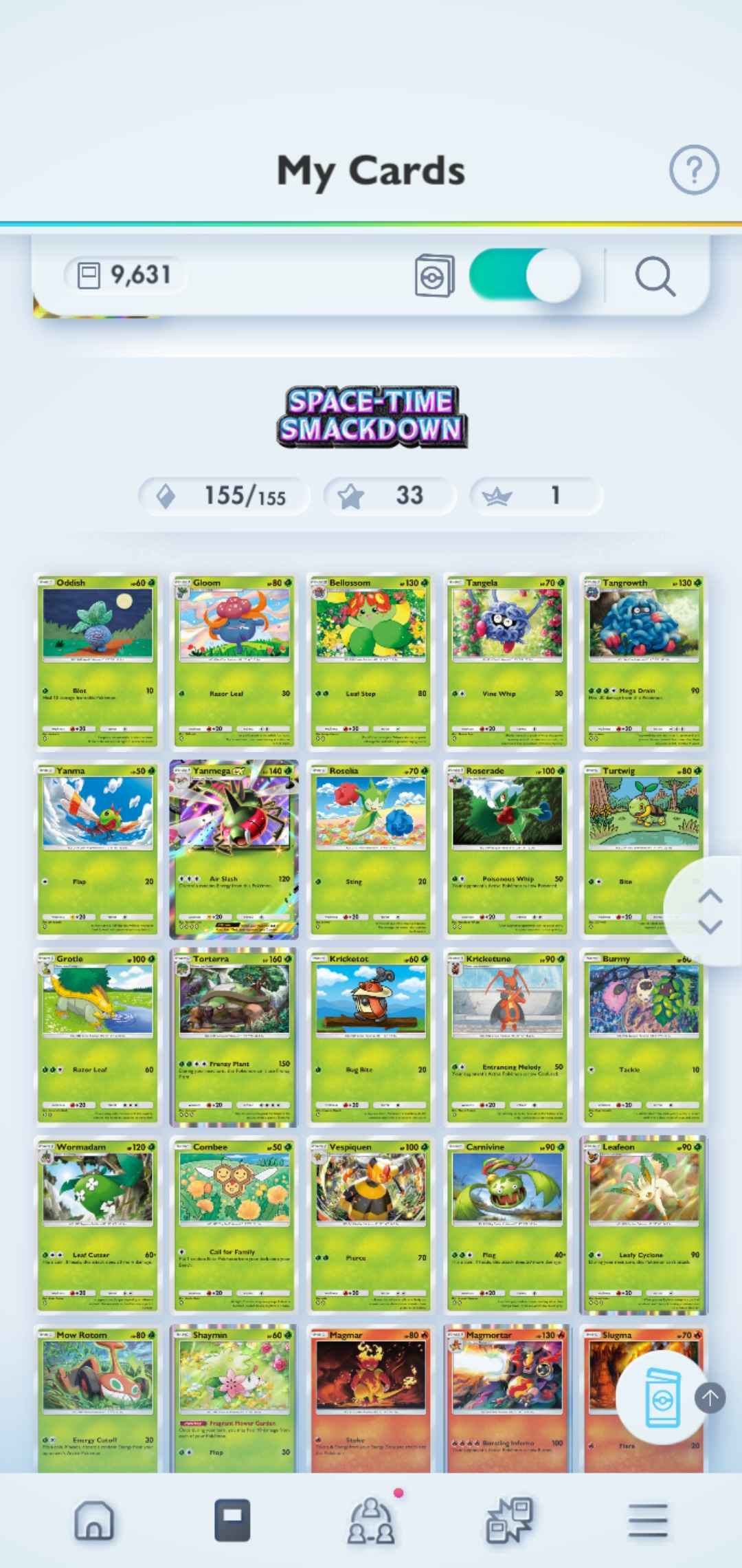 Pokémon TCG Pocket: LvL. 50 | 10,000+ Cards | 7 Crown Cards + 23 Immersive Cards | Charizard, 2x Pikachu, Mewtwo, 2 x Mew, & Palkia Crown EX