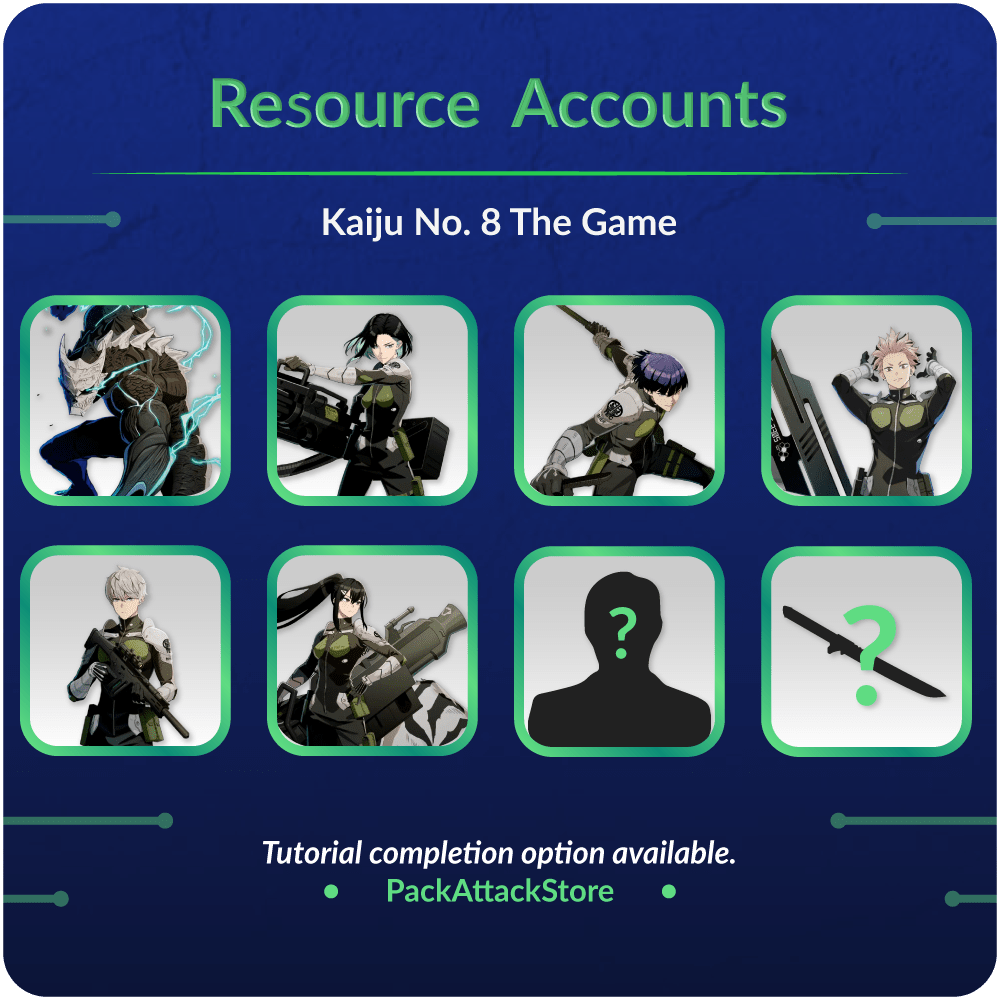 Kaiju No. 8 + Narumi + 2 SSR You select + 1-3 Random SSR Weapons + Tutorial Only