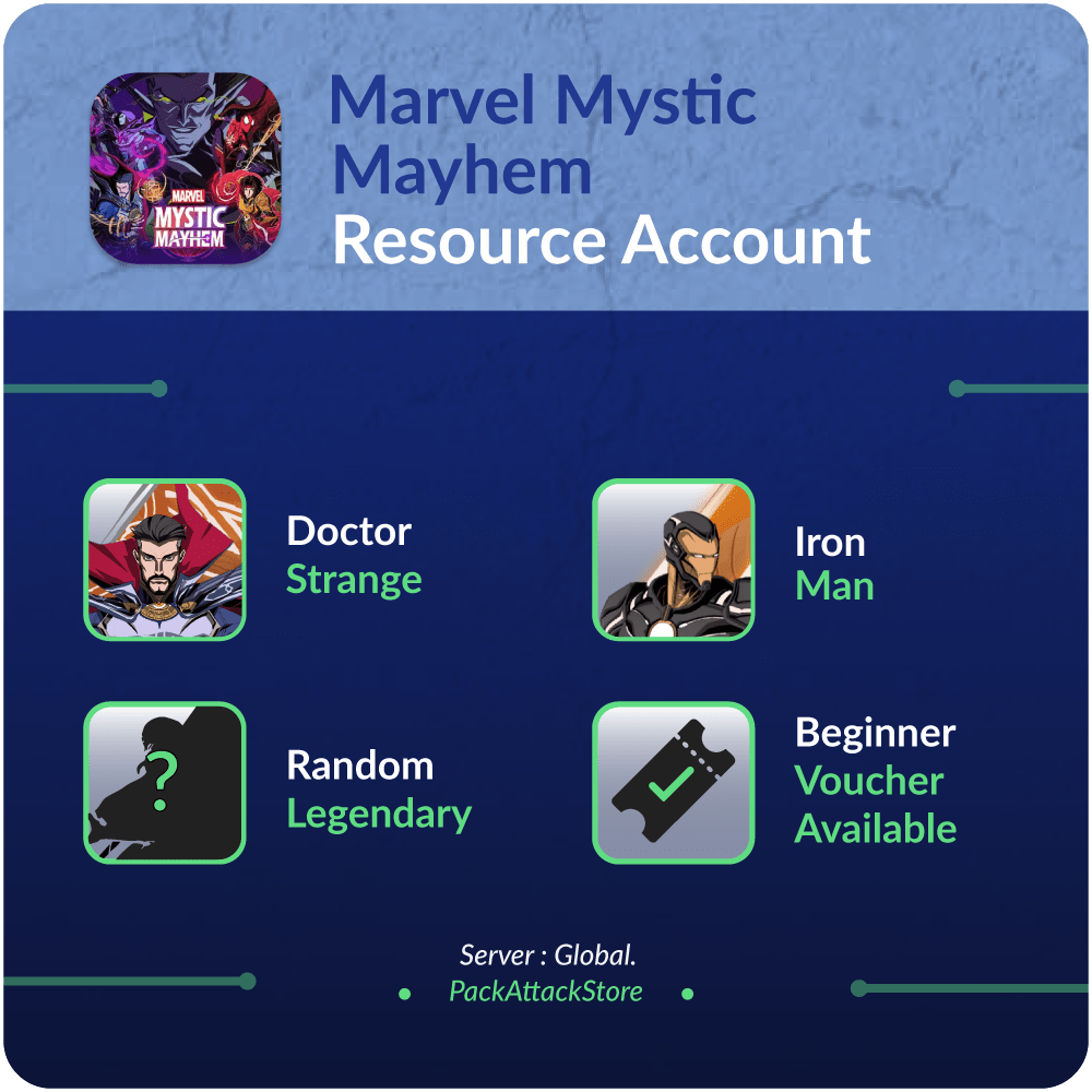 Doctor Strange + Ironman + Random Legendary + Beginner Voucher Available