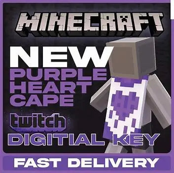 Minecraft Java & Bedrock – Purple Heart Cape DLC | Xbox & PC Key