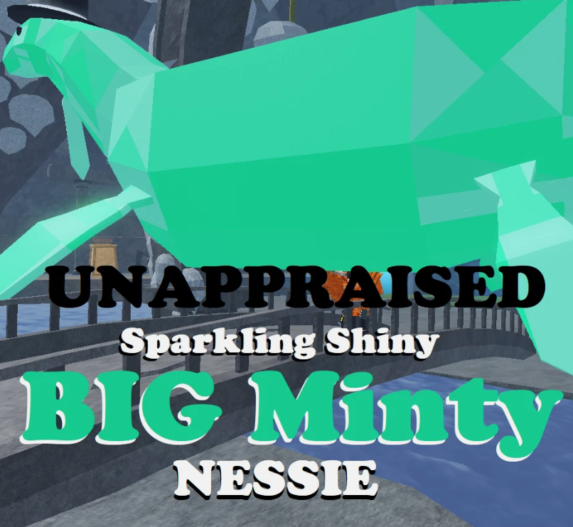 [ROBLOX - Fisch] Unapp Sparkling Shiny Big Minty Nessie [SURE RARE ADMIN FISH]