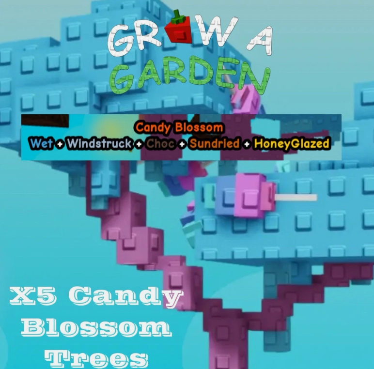 Grow A Garden X5 Candy Blossom Trees