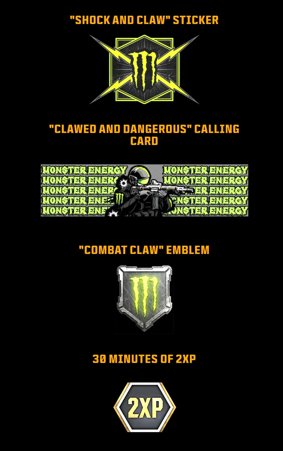 Call of Duty Black Ops 6 | Monster Energy Complete Set - 7/11, Stater Bros, Circle K