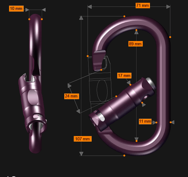 rockO ORCA-Lock Carabiner Black