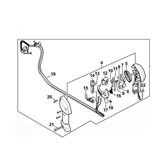 Control Handle for Stihl FS 94 Brushcutter