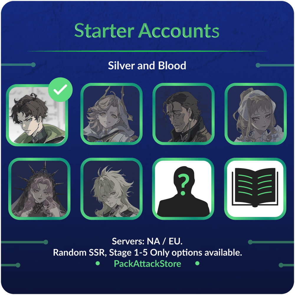 Lorelei + Agares Incendiary + Dalcarlo + Acapella + 6-7 Random SSR + Stage 1-5 Only