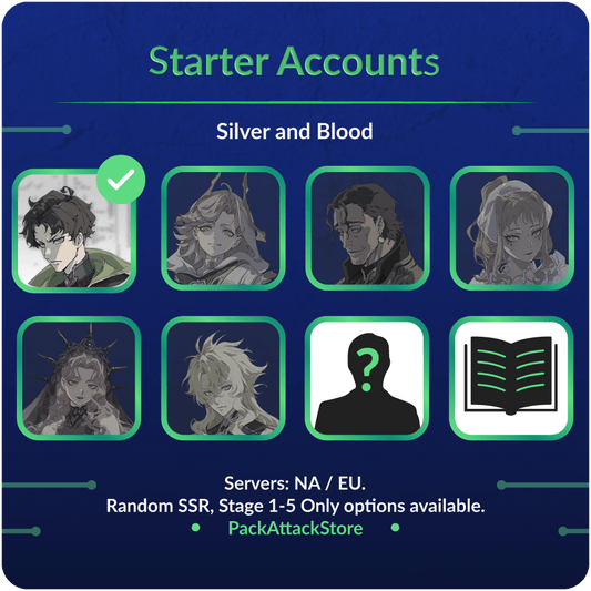 Lorelei + Agares Incendiary + Dalcarlo + Acapella + 6-7 Random SSR + Stage 1-5 Only