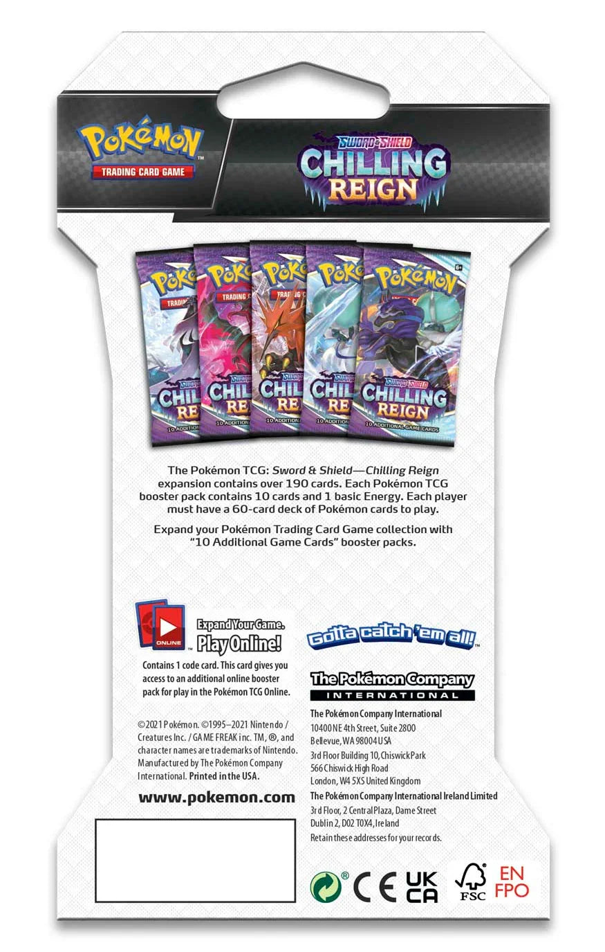 Sword & Shield: Chilling Reign - Sleeved Booster Pack - Shop at xdovtoxtgo