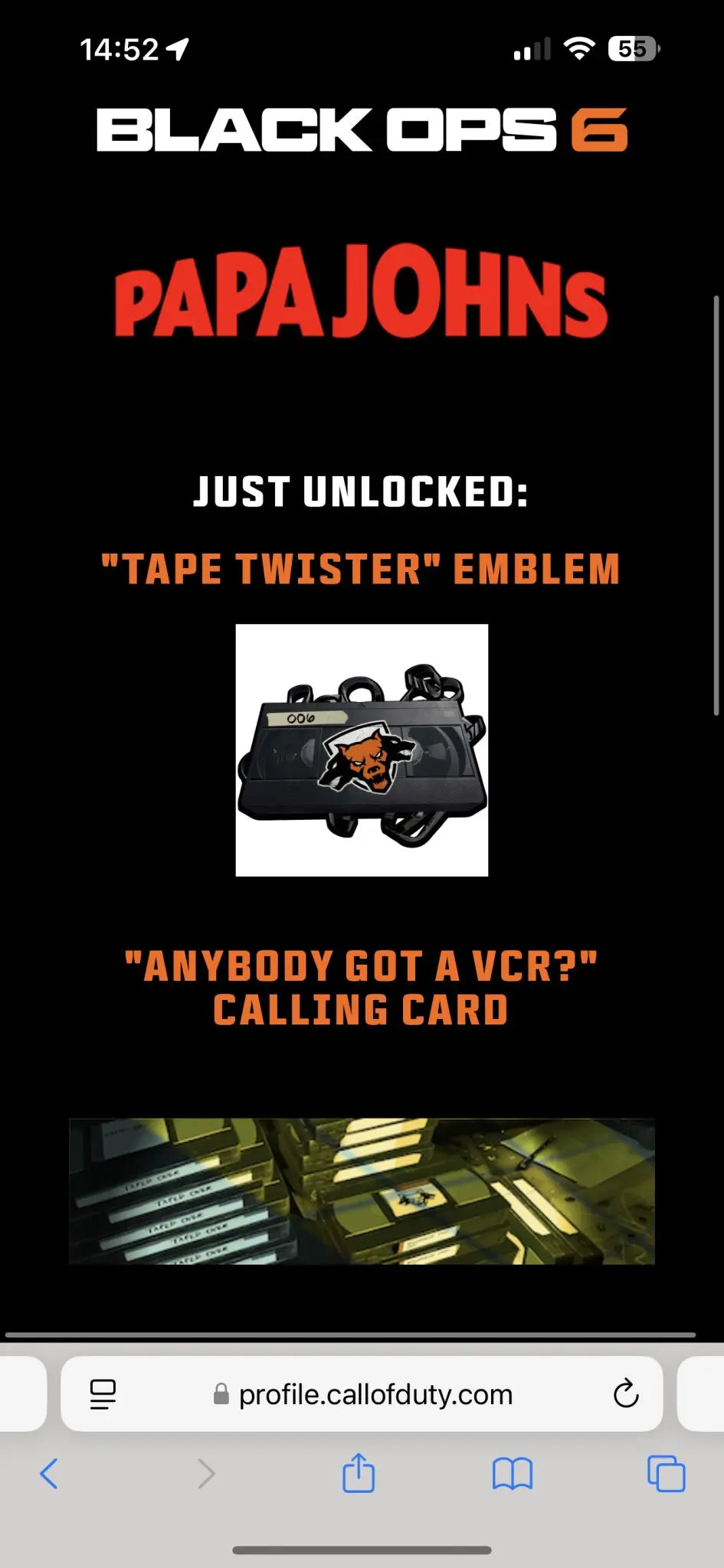 Call of duty Black Ops 6 - Papa Johns - 3 In-Game Item Bundle