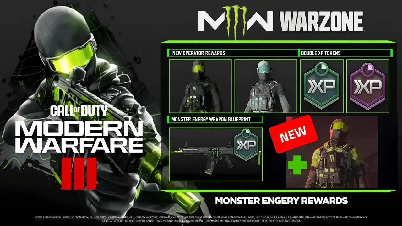 CALL OF DUTY x MONSTER ENERGY FULL SET BUNDLE