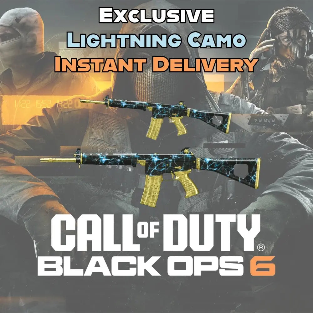 Exclusive Call of Duty Gold Lightning Weapon Camo – Black Ops 6