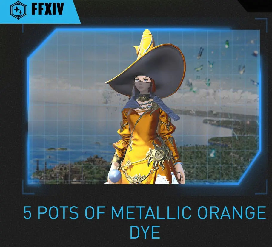 Final Fantasy 14 FFXIV x MTN DEW - 5 Pots of Metallic Orange Dye