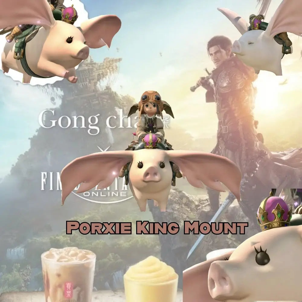 Final Fantasy XIV FFXIV Dawn Trail | Gong Cha  | Porxie King | Mount