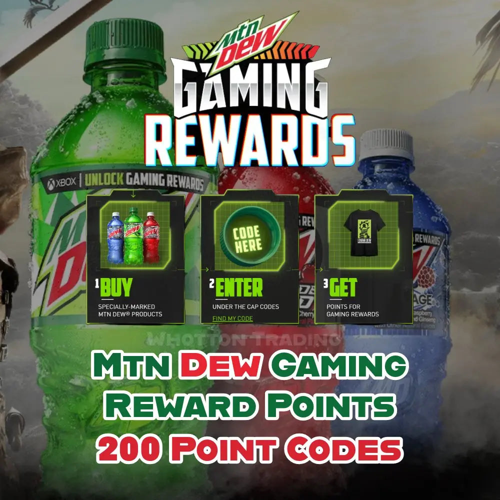 MTN DEW GAMING REWARD POINTS (200 Points Per Code)