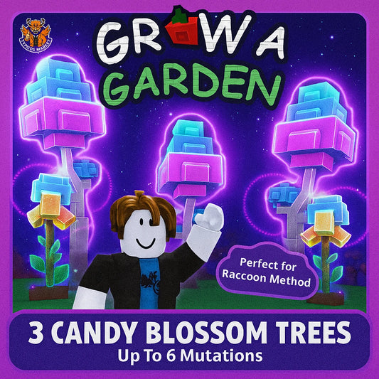 [Grow A Garden] - 3 Candy Blossom Trees - [Easter Limited Divine Trees🍭]