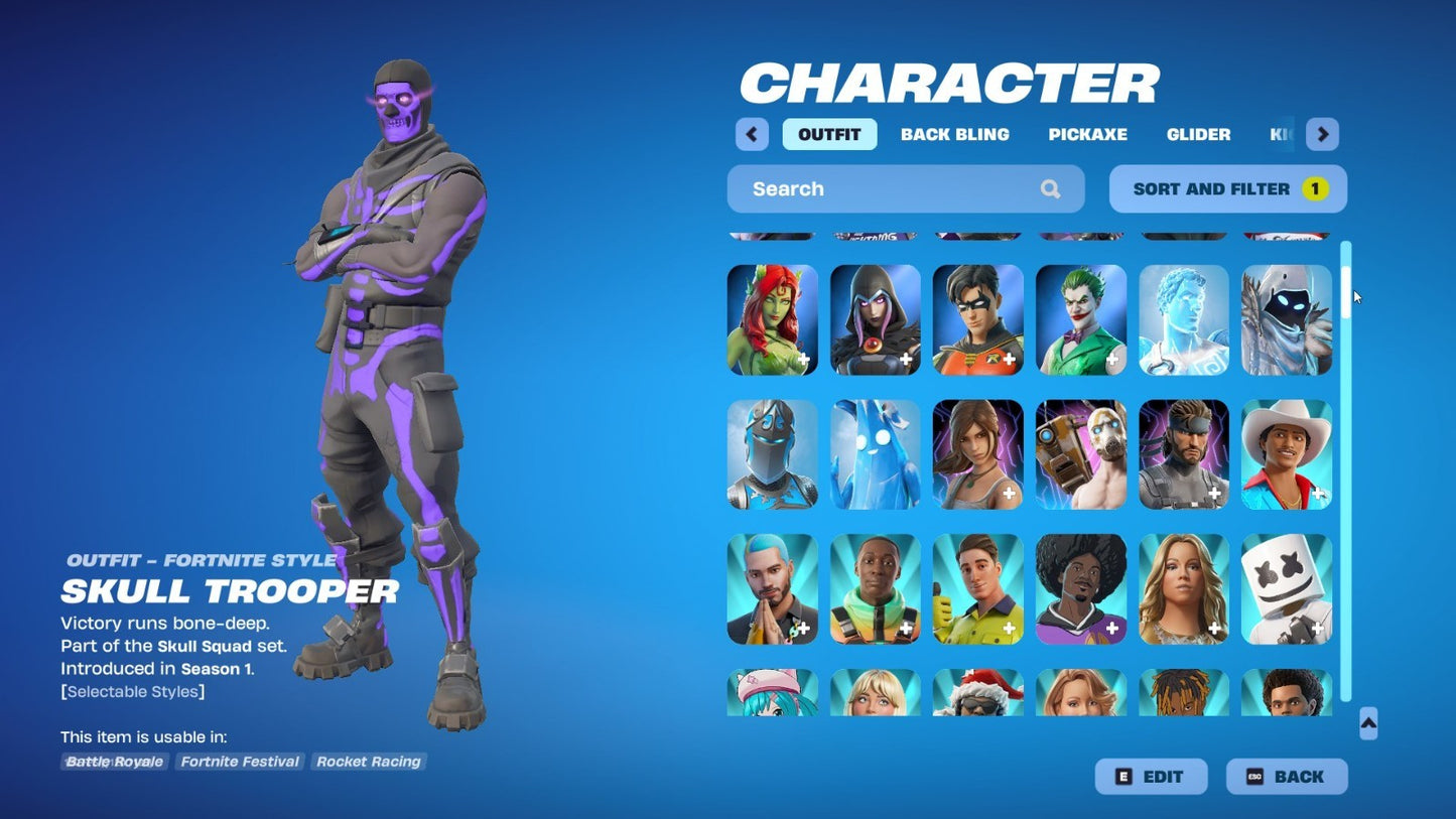 Fortnite Purple Skull Trooper + Black Knight Account