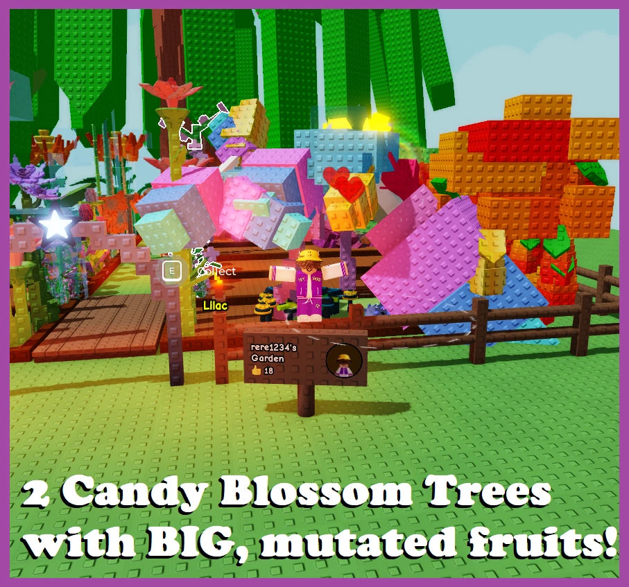 [ROBLOX - Grow A Garden] - 2 Candy Blossom Trees - [Stacked Garden🍭]