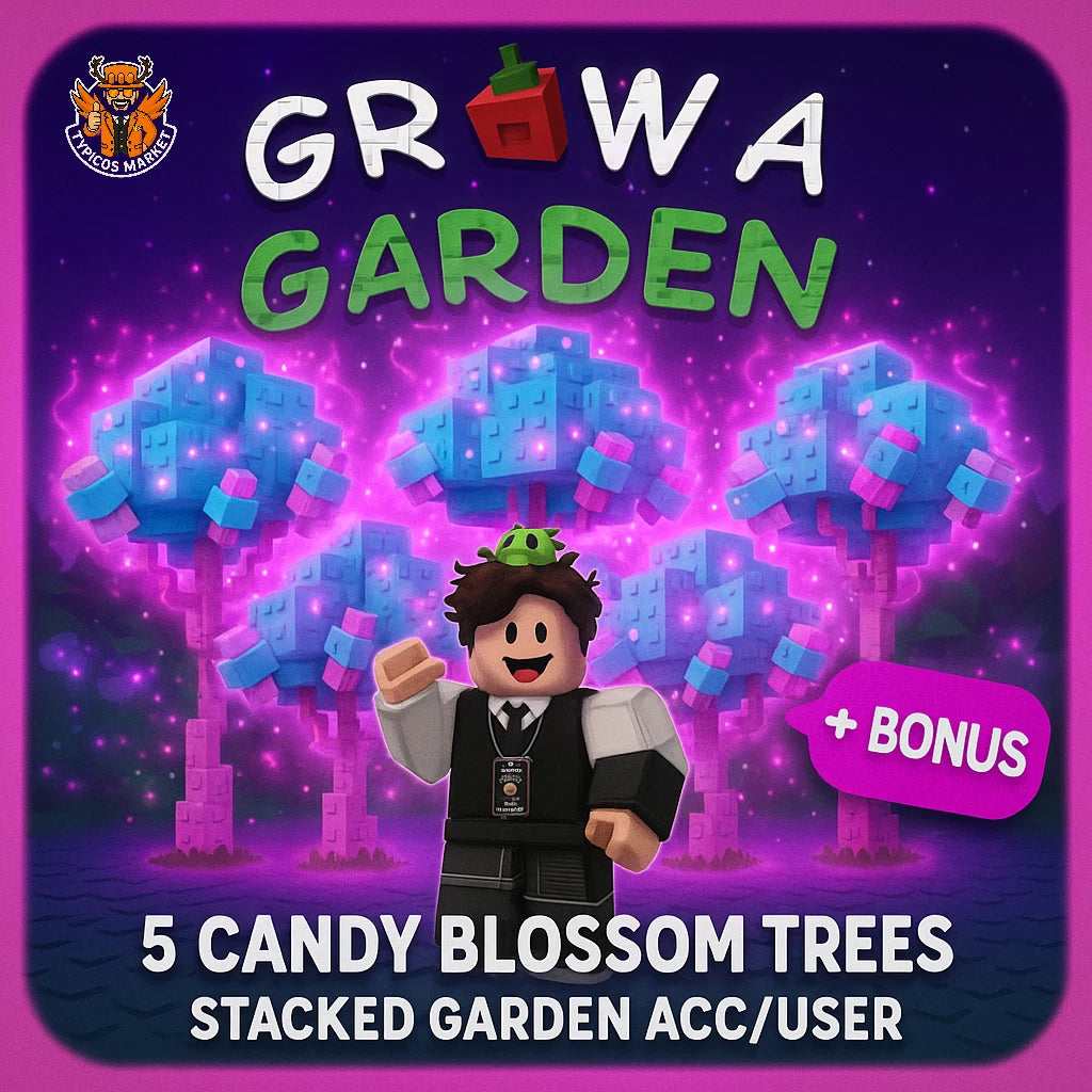[ROBLOX - Grow A Garden] - 5 Candy Blossom Trees - [The Ultimate Garden🍭]
