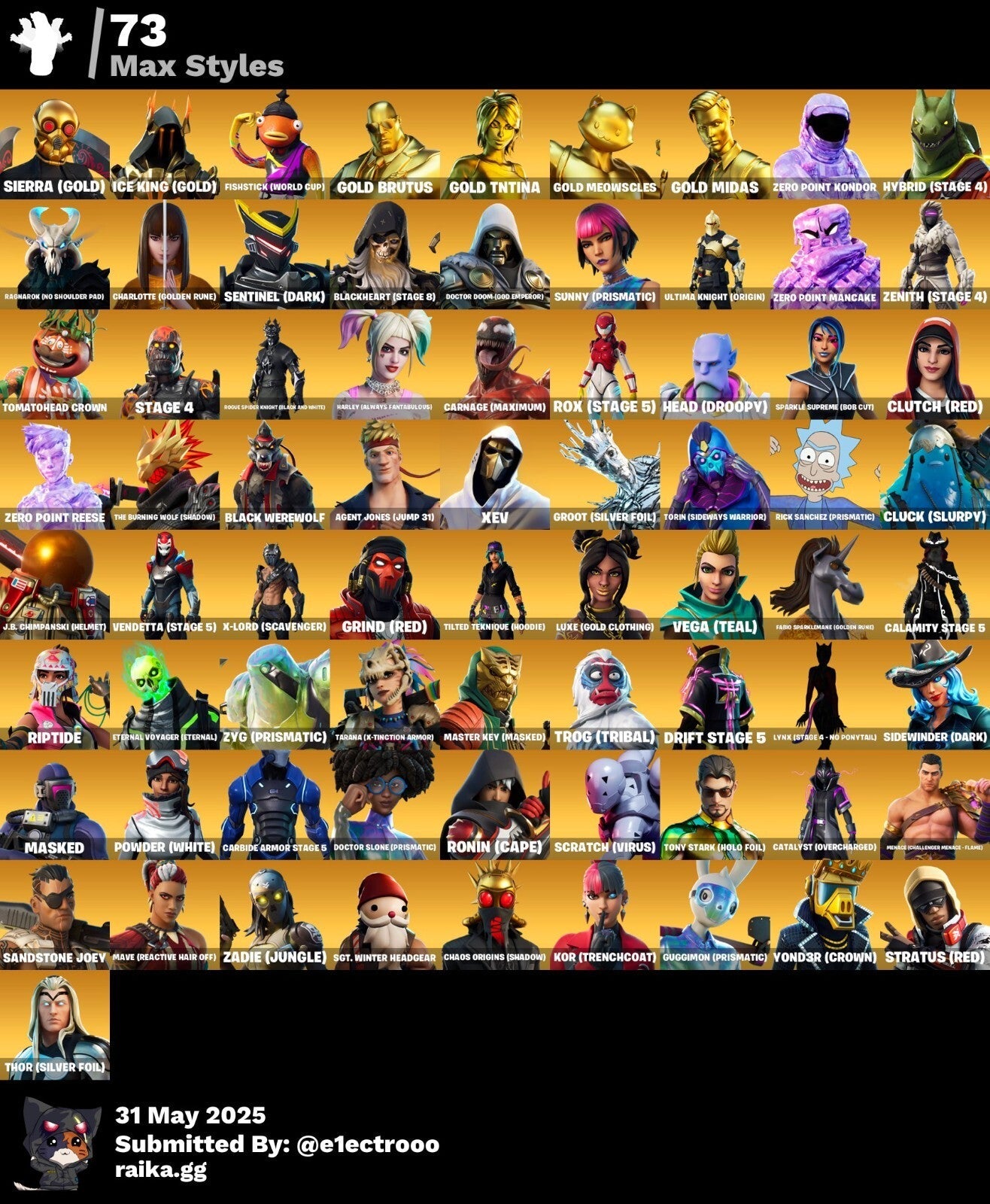 OG EXCLUSIVE FN ACC - 425+ SKINS- 100+ EXCLUSIVES