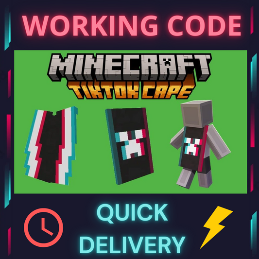 2024 Minecraft TikTok Cape Code [RARE] 🚨 Bedrock & Java  🎮 Fast Delivery ⏳⚡