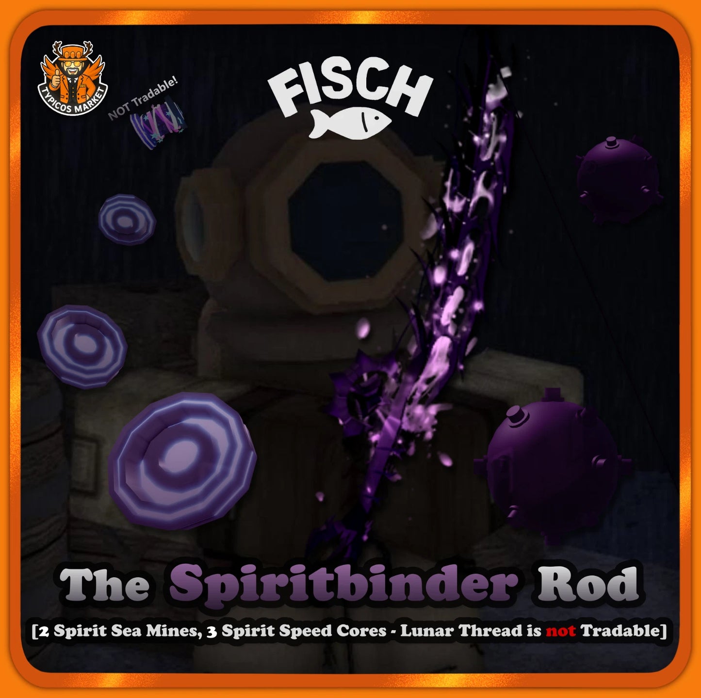[FISCH] - Spiritbinder Rod Set - [2 Spirit Sea Mines,3 Spirit Speed Cores]